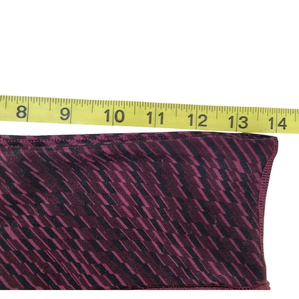 Lululemon Wunder Under Crop Leggings 6 Red Grape Print Hi Rise Luon Pocket - Picture 5 of 6